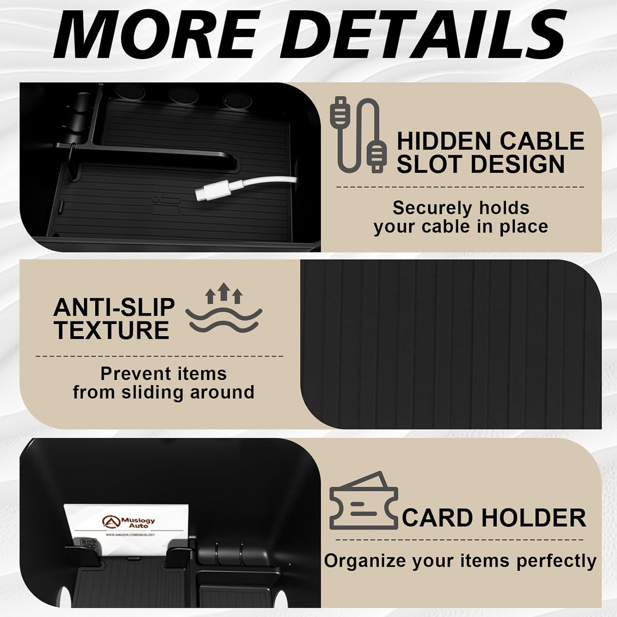 Muslogy Center Console Organizer for 2026 Hyundai Palisade Calligraphy ONLY