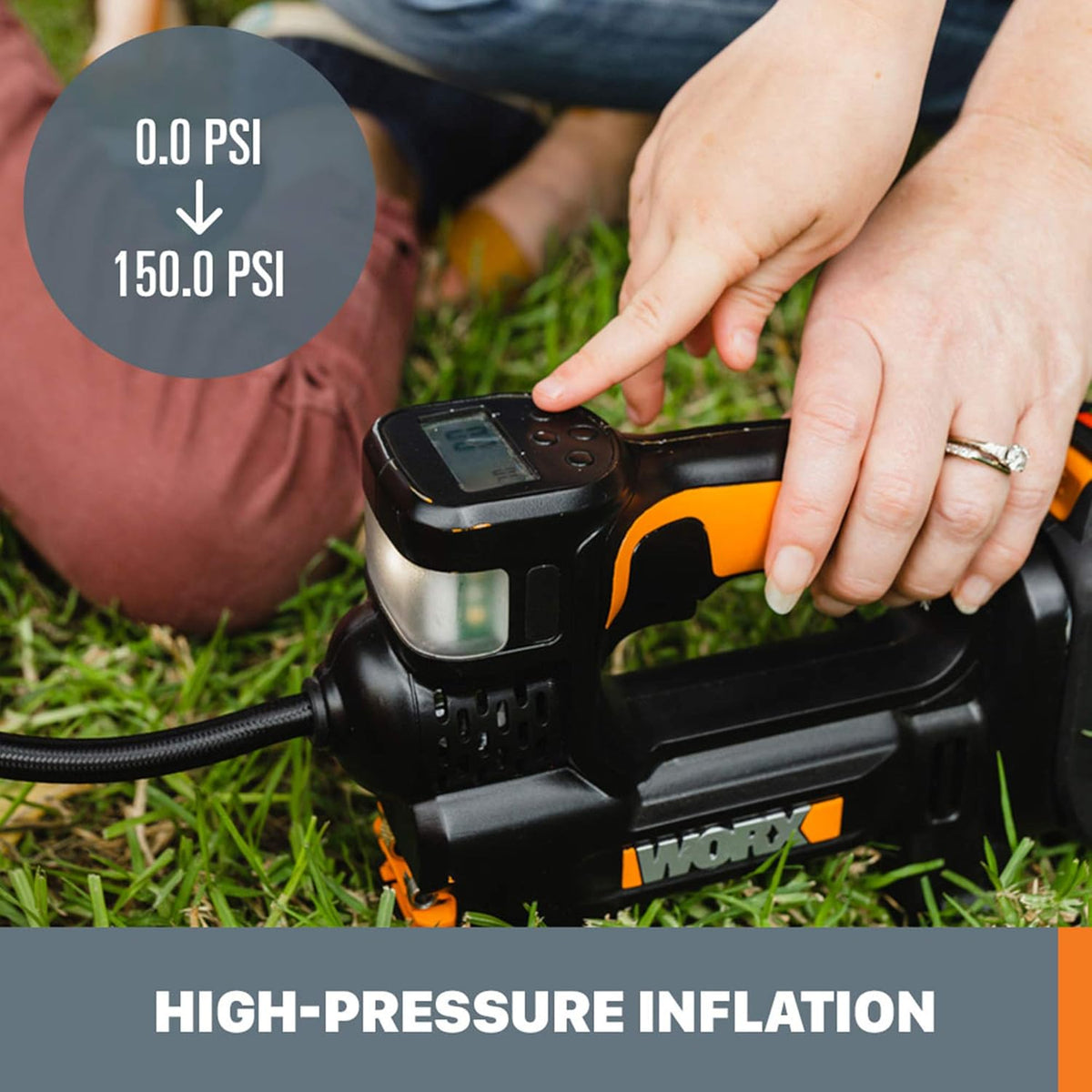 WORX Cordless Tire Inflator 20V Air Compressor, WX092L.9