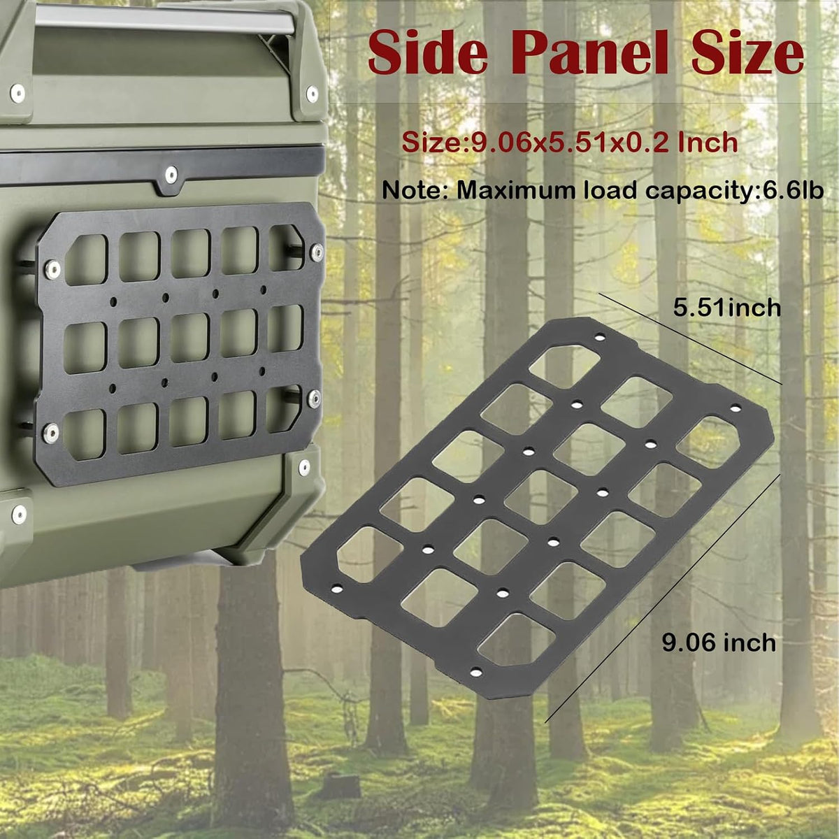 Rigid MOLLE Panel, Medium, 1pcs