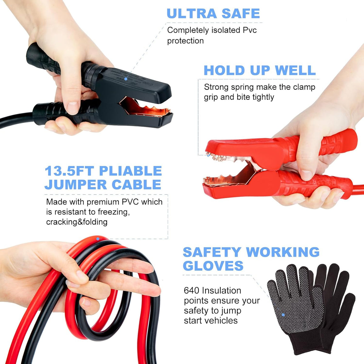 Roadside Car Emergency Kit - 136Pcs Premium Heavy Duty Car Safety Kit Emergency Kits for car