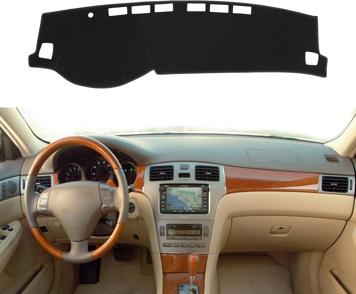 Dash Cover Mat Custom Fit for Lexus ES300 ES330 2002 2003 2004 2005 2006, Dashboard Cover Pad Carpet Protector(02-06 Black)