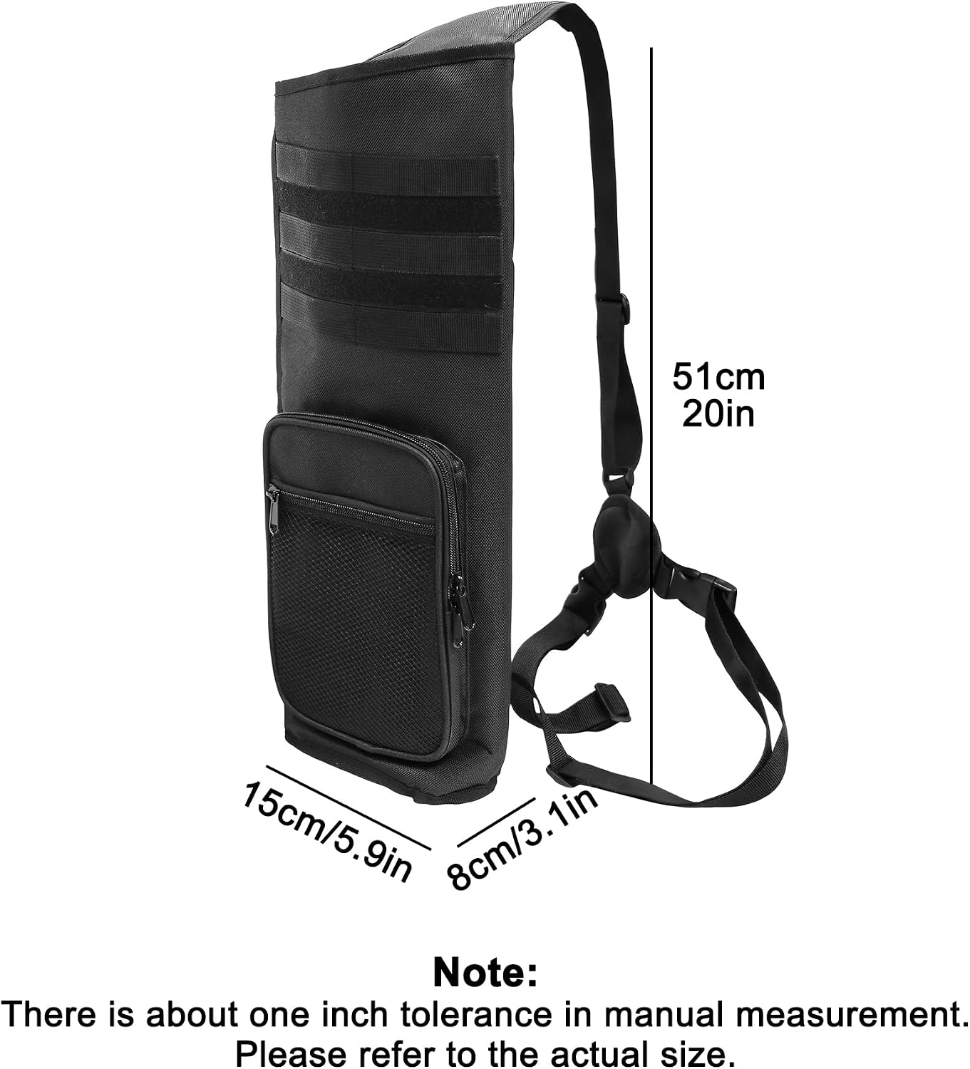 Lightweight Back Arrow Quiver, Holds 22-28 Arrows, Molle System, Adjustable 3-Point Carry, Ideal for Target Practice & Training (Left/Right Hand)