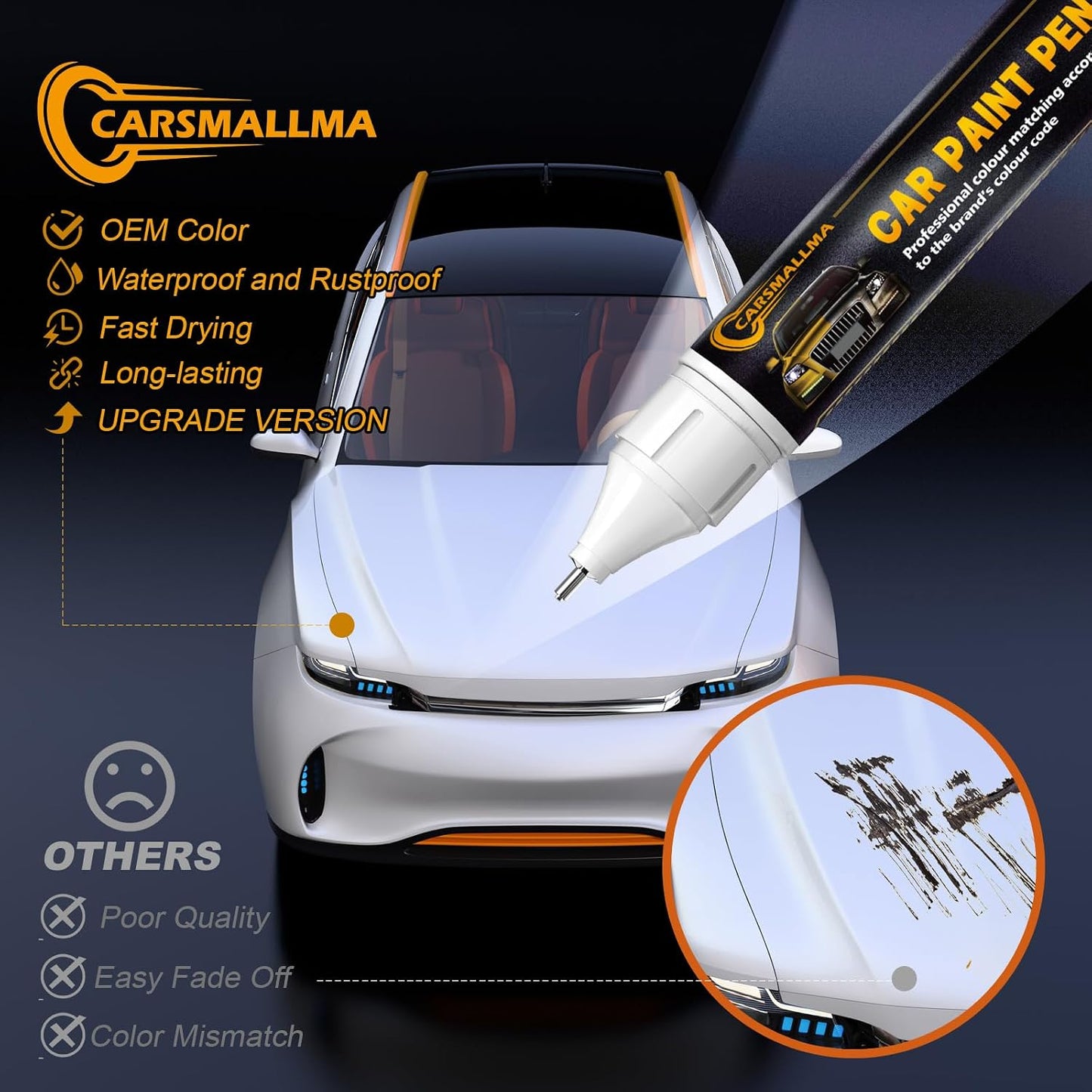 KBY Boulder Gray Car Touch Up Paint for Nissan, Color Accurate Car Paint Scratch Repair Pen Kit Quick &amp; Easy Fix Vehicle Chips and Automotive Nicks Scuff