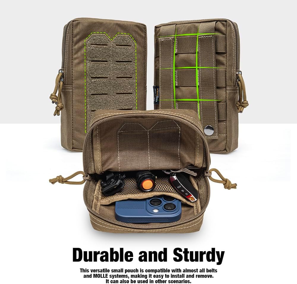 TSPRO Tactical Admin Pouch MOLLE, EDC Organizer for Outdoor Military Gear