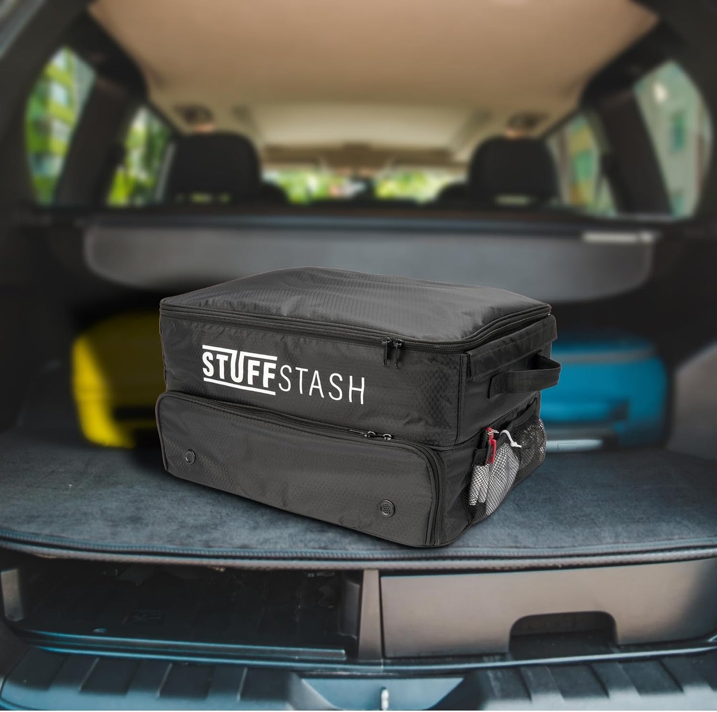 STUFFSTASH Golf Trunk Organizer for Car – Rigid, Won’t Collapse | Ventilated Shoe Compartment, Adjustable Dividers & Mesh Pockets | Golf Gift for Men & Women | Premium Car Trunk Storage Organizer
