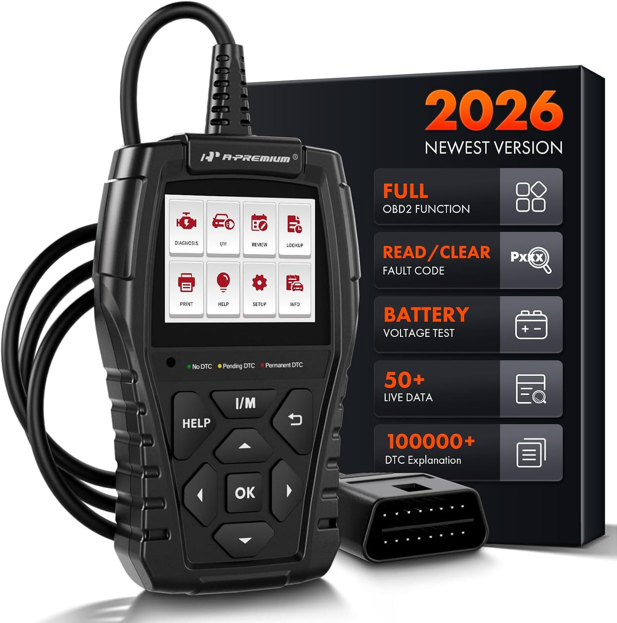 A-Premium AD200 Professional OBD2 Scanner Car Diagnostic Tool OBDII EOBD