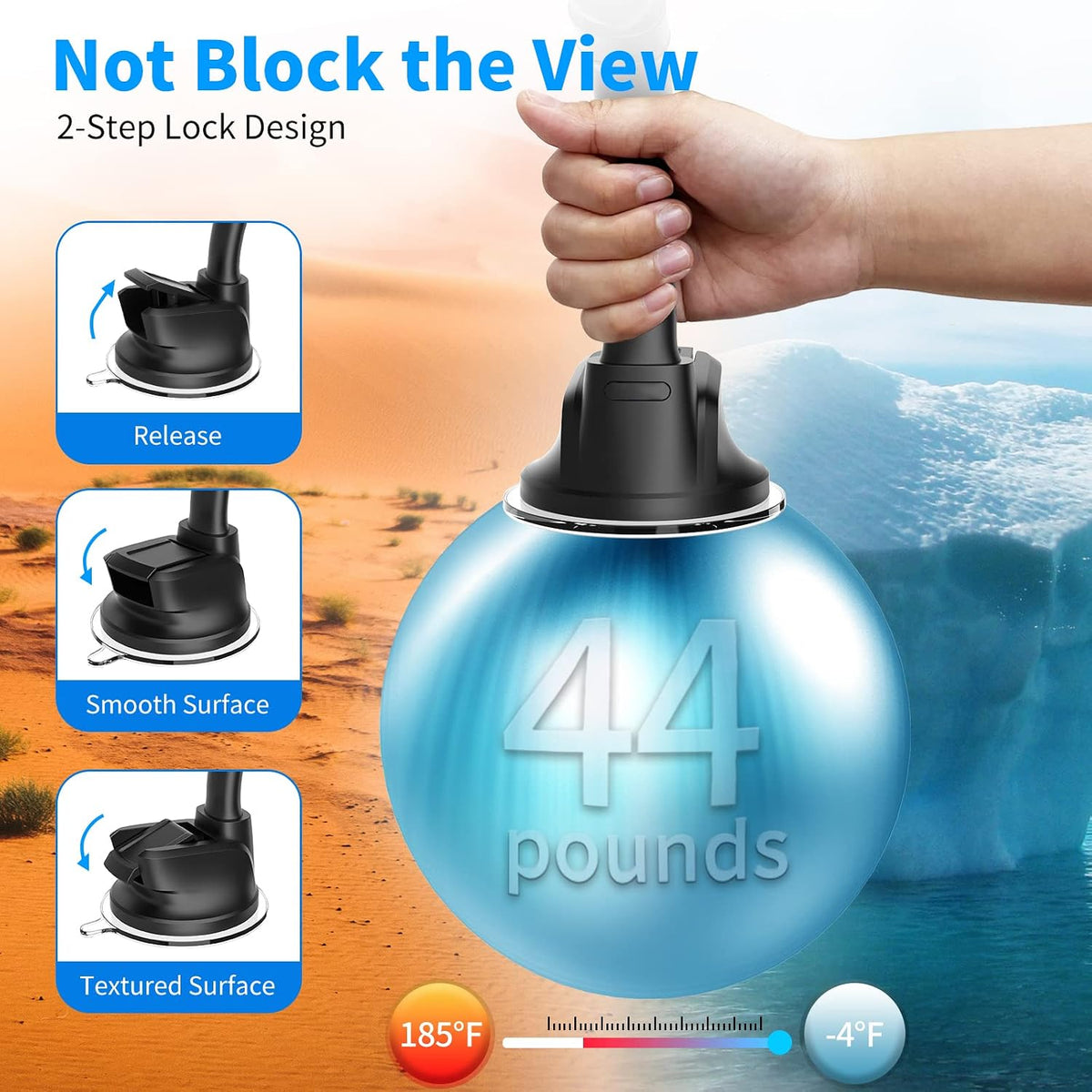 APPS2Car Magnetic Car Phone Holder Mount with Flexible Gooseneck Arm