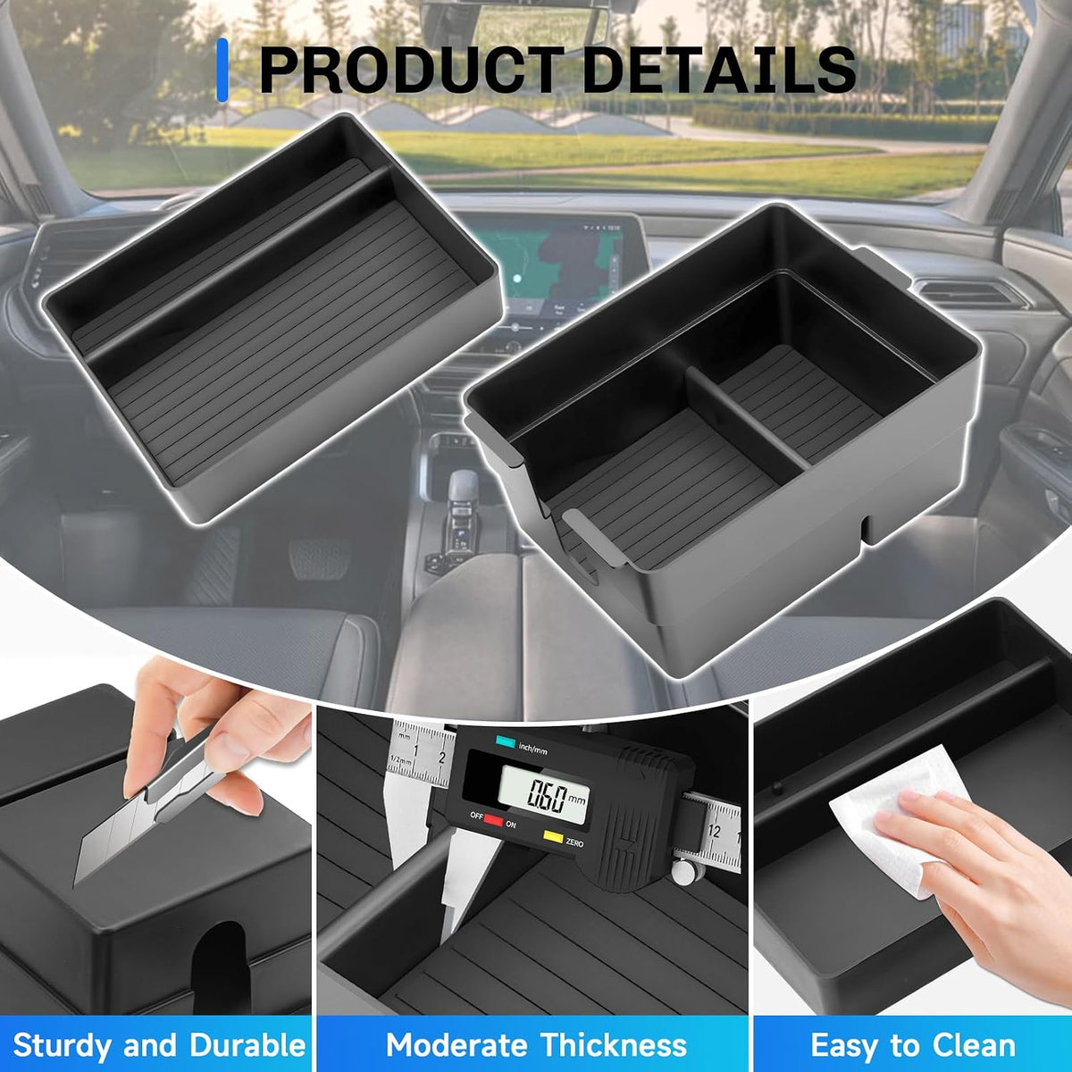 SXCY 2-Layer for 2026 Lexus TX Center Console Organizer Tray