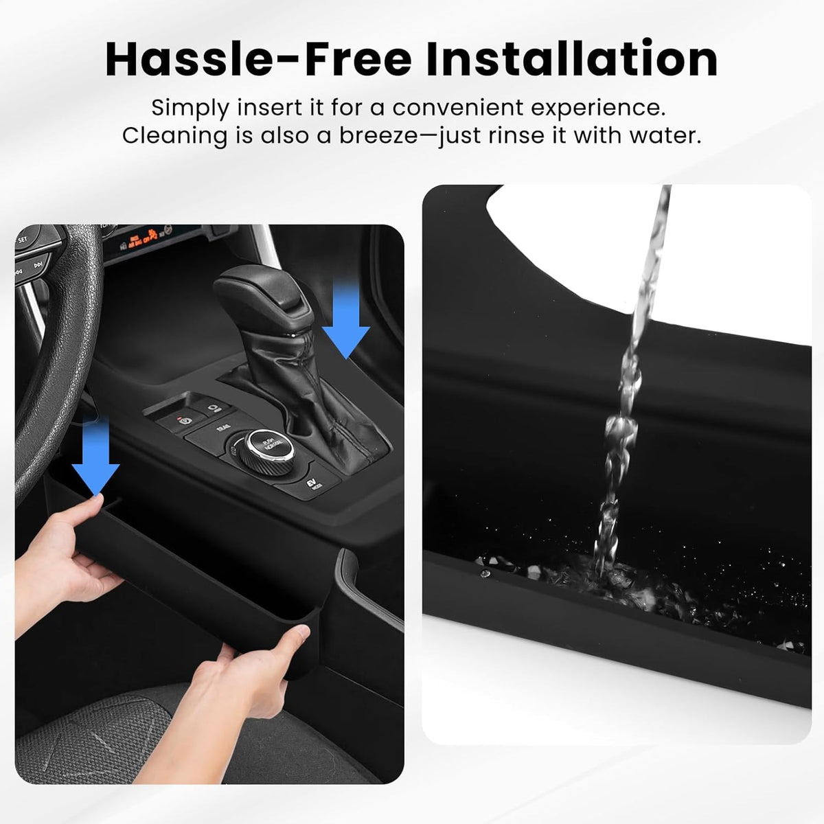 Autorder Silicone Center Console Organizer for 2019-2025 Toyota RAV4 Accessories Seat Gap Storage Box Soft Gear Shift Panel Trim Cover