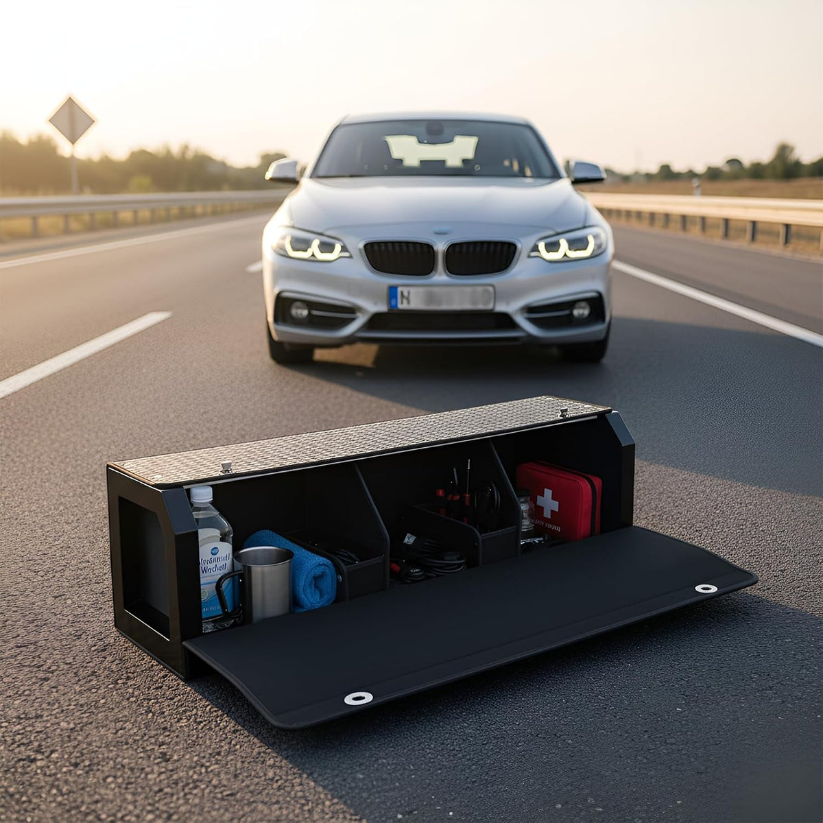 SUV Trunk Organizers and Storage, Waterproof Leather Car Storage Box