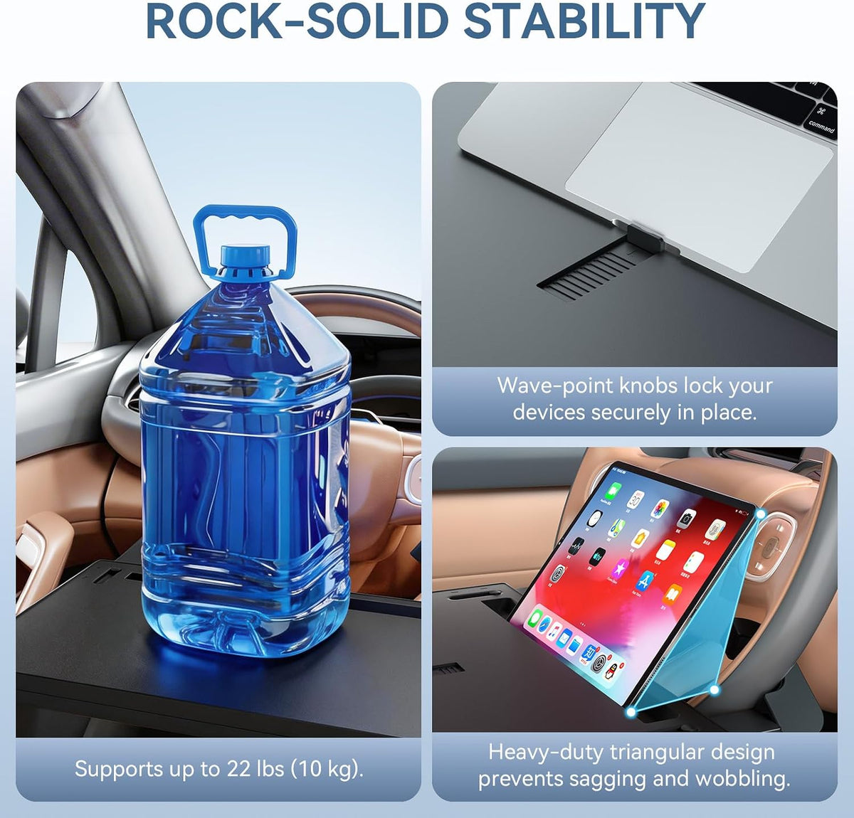Extendable Steering Wheel Tray, Adjustable Car Laptop Desk Table