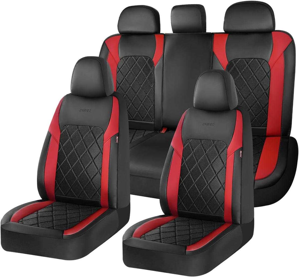 Coverado Car Seat Covers, Front Seat Covers, 2 Front Automotive Seat Cover, Mesh Breathable Seat Protectors, Universal Fit for Most Cars