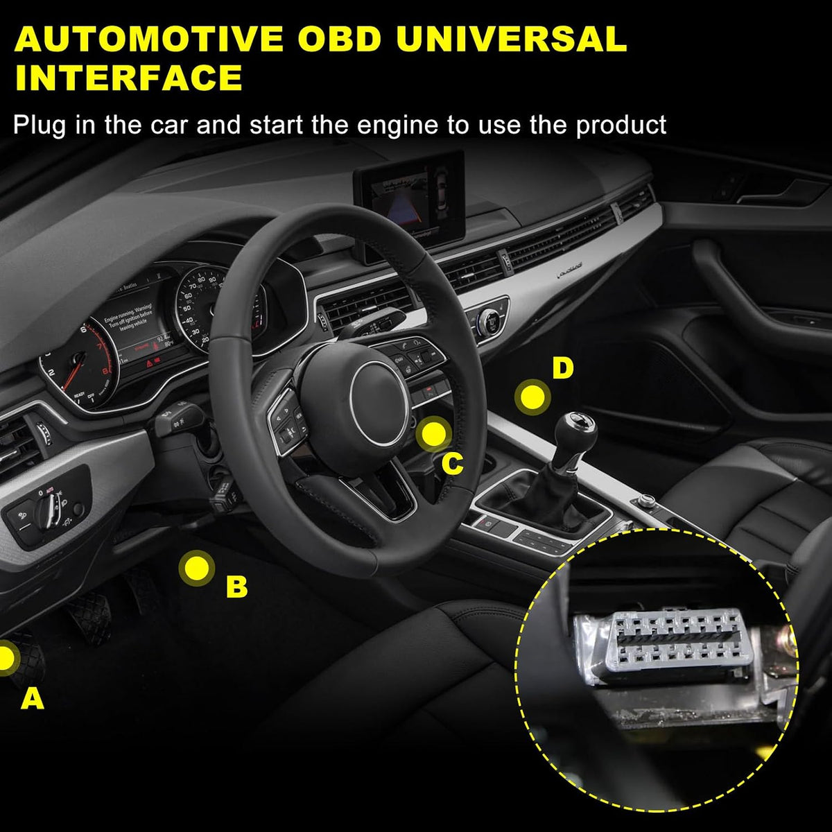 Yourkar OBD2 Scanner Diagnostic Tool, Code Reader OBD II Scanner with Reset & Live Data, Professional Check Engine Fault Code Reader I/M Readiness for OBD2 Cars, Car Accessories