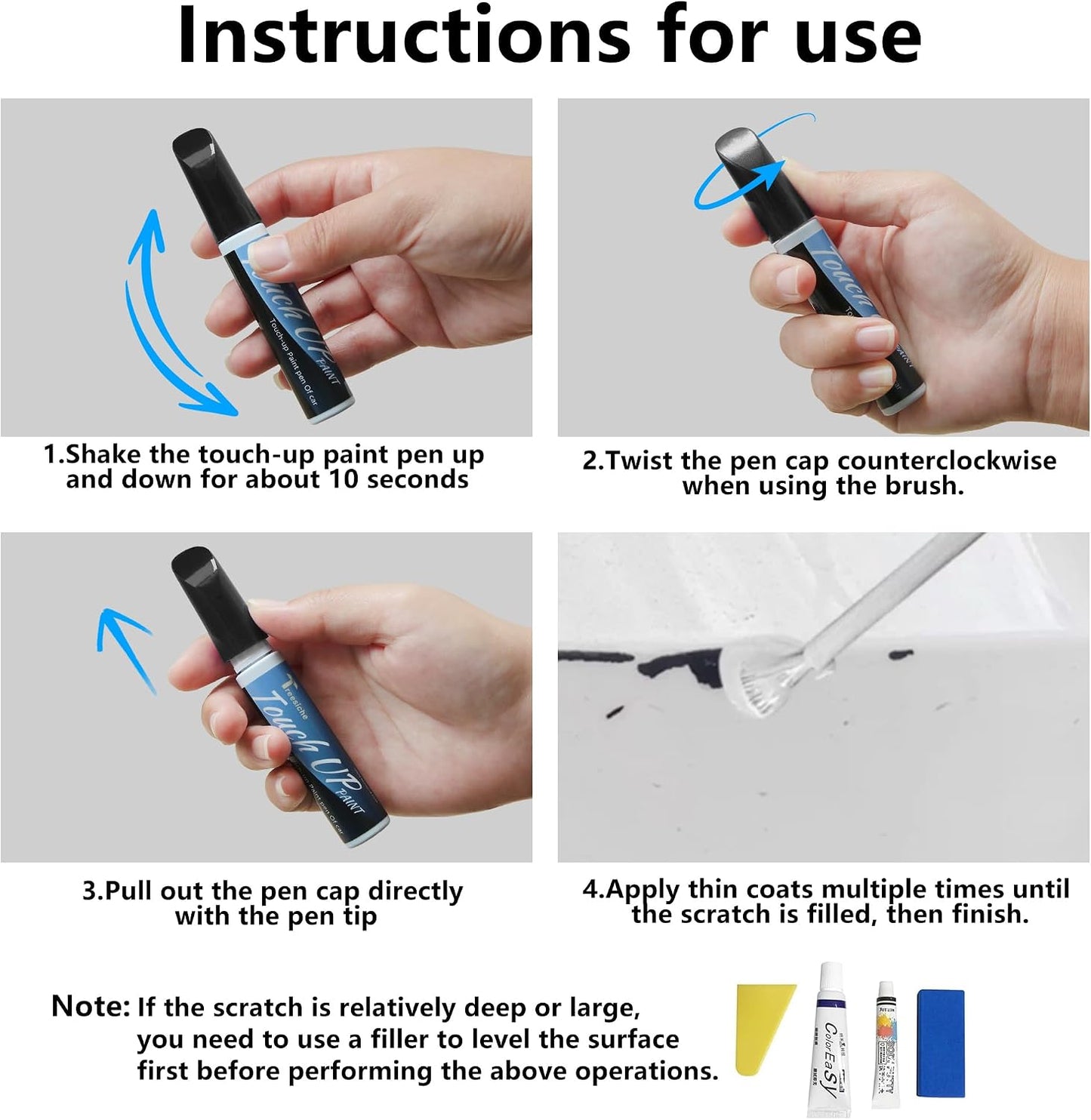 212 Obsidian Touch Up Paint for Lexus Match, Car Paint Scratch Repair kit, 2 in 1 Scratch Remover Pen with Color-Matched Rapid Drying of Paint Coating