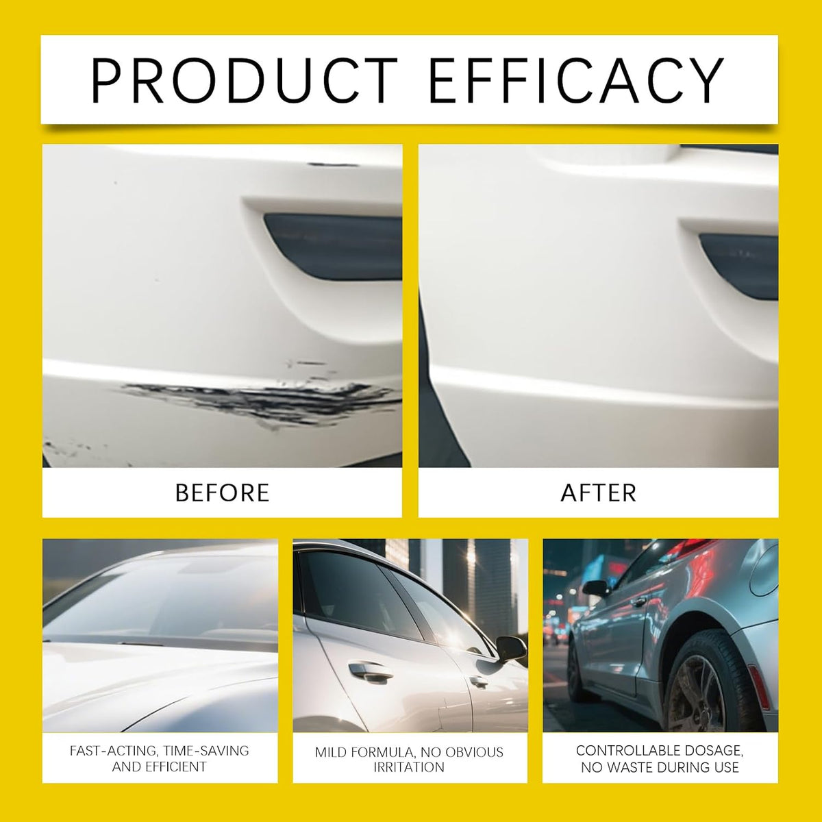 Car Scratch Remover Paste with Sponge & Clothes, Recover Coating