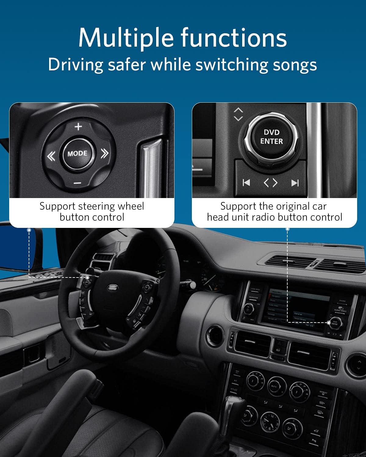 Airdual Bluetooth aptX-HD Adapter for Land Rover, Range Rover, Jaguar iPod