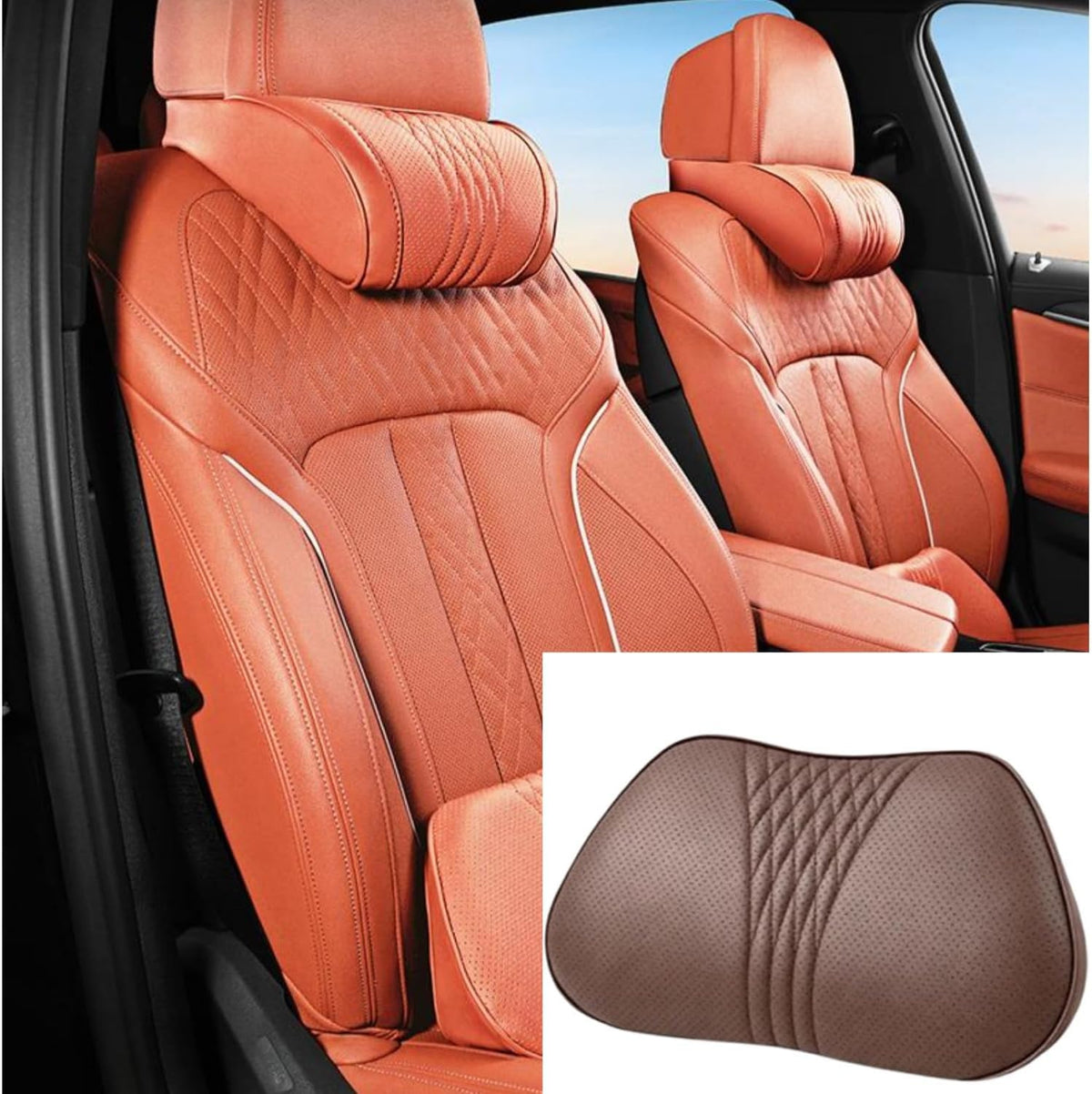 Universal Memory Foam Car Headrest Neck Pillow Ergonomic Auto Neck Cushion