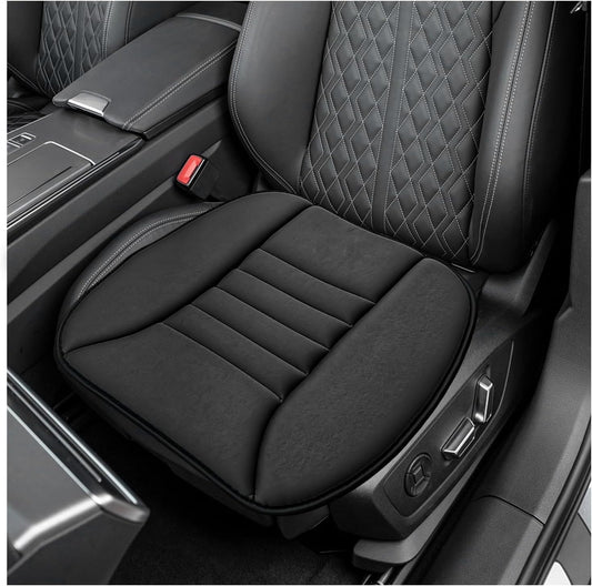 Car Seat Cushion Chair Cushions, Breathable Driver Seat Protector with 1.2" Thick Comfort Memory Foam, Non-Slip Pressure Relief Driver Seats Pillow for Vehicle Office Home (Black)