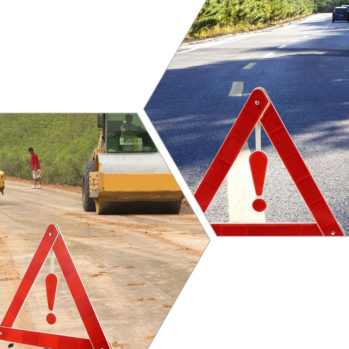 4pcs Car Safety Triangle Kit Road Car Emergency Triangle Stability Warning Tripods