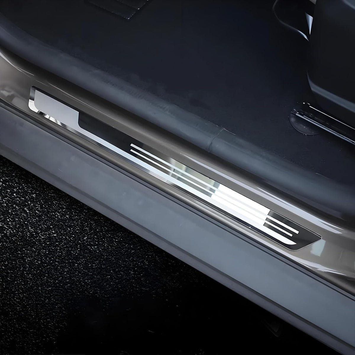 4 Pcs Car Door Sill Protector for Chrysler 300/C/ 300S 2005-2023, Trim Anti-Scratch Door Entry Guard Protector Trim Stainless Steel