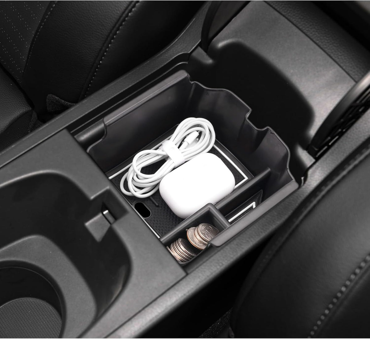 LUWU 2026 2027 Acura Integra Center Console Organizer for 2023 2024 2025 2026 2027 Acura Integra Accessories Armrest Console Storage Box Insert Tray ABS Material White-Trim