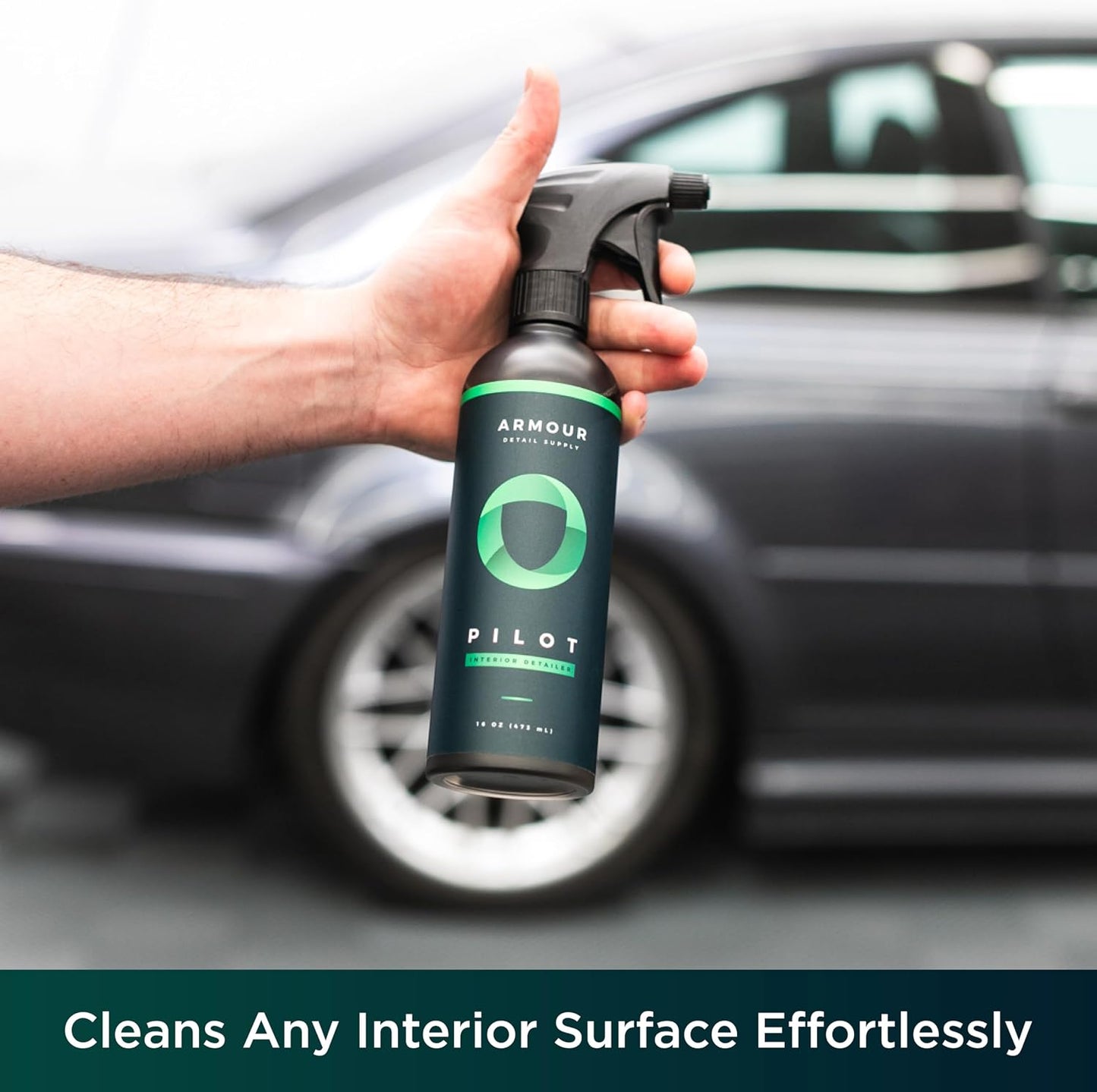 Armour Detail Supply Pilot Interior Detailer: Total Solution for Multi-Surface Care | UV Protection | Streak-Free Finish | Trigger Spray (16 Oz)