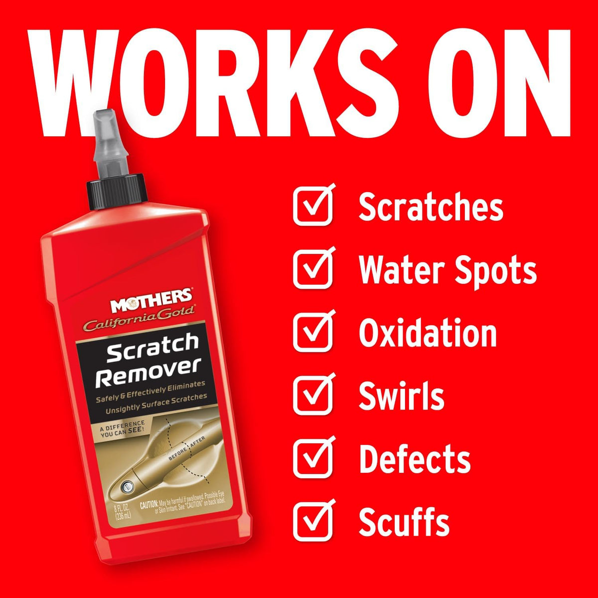 Mothers California Gold Scratch Remover, 8 oz. (08408)