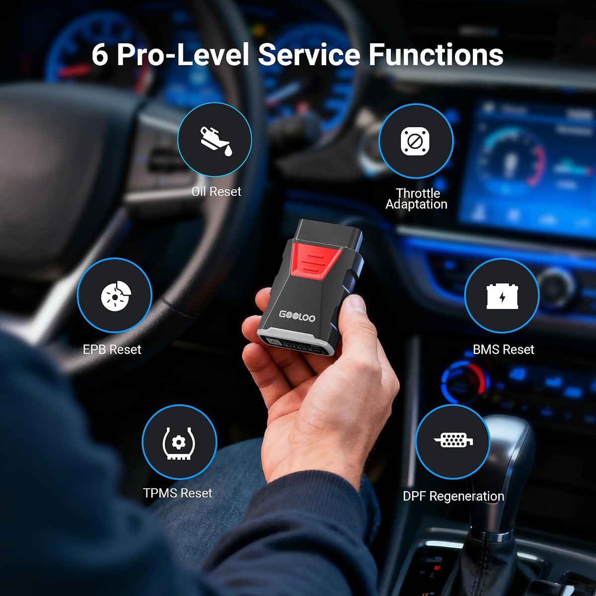GOOLOO A5 Jump Starter with Air Compressor & GOOLOO DS100 OBD2 Scanner Diagnostic Tool