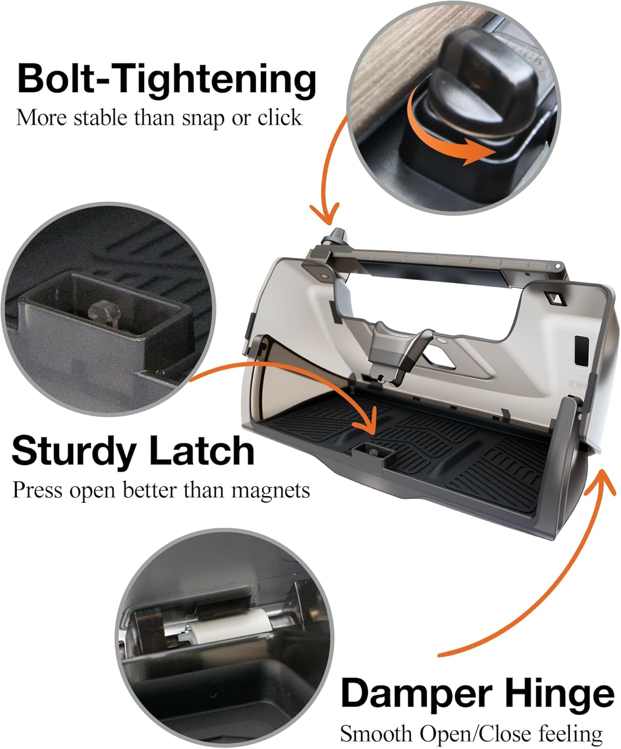 Tesla Hidden Under Screen Storage Box [One-tap Open &amp; Smooth Damping Slides] Center Console Organizer for Model Y Juniper Model 3 Highland 2026~2016 (Fit New Model Y/3 Standard, Premium &amp; Performance