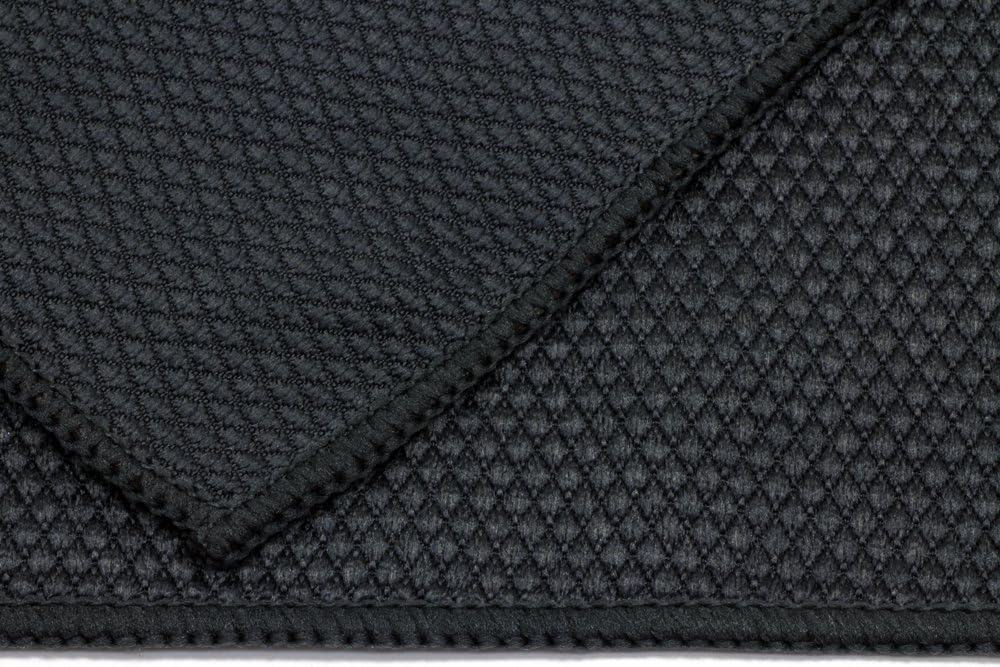 [Diamond Glass] Microfiber Window and Chrome Microfiber Towel (16"x16") Black - 10 Pack | Streak-Free, Lint-Free Glass Cleaning