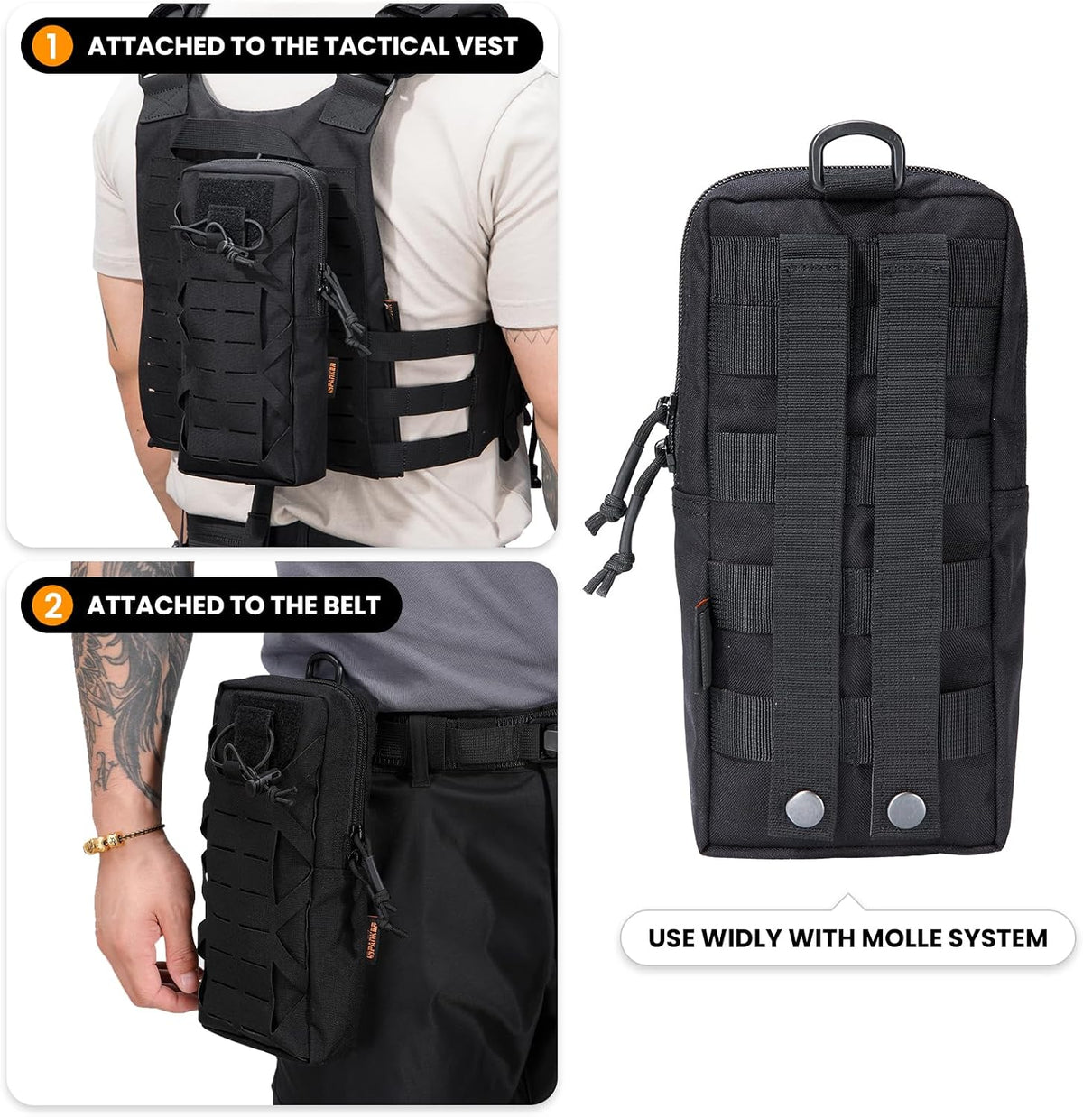 EXCELLENT ELITE SPANKER Tactical EDC Pouch Molle Utility Tool Pouches