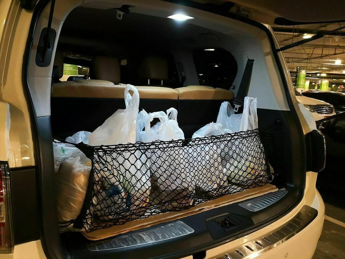 Trunk Organizer Cargo Net for Infiniti QX56 QX80 2004-2025 – Envelope Style Cargo Net for SUV – Premium Mesh Car Trunk Organizer Vehicle Carrier Storage – Compatible with QX56 QX80