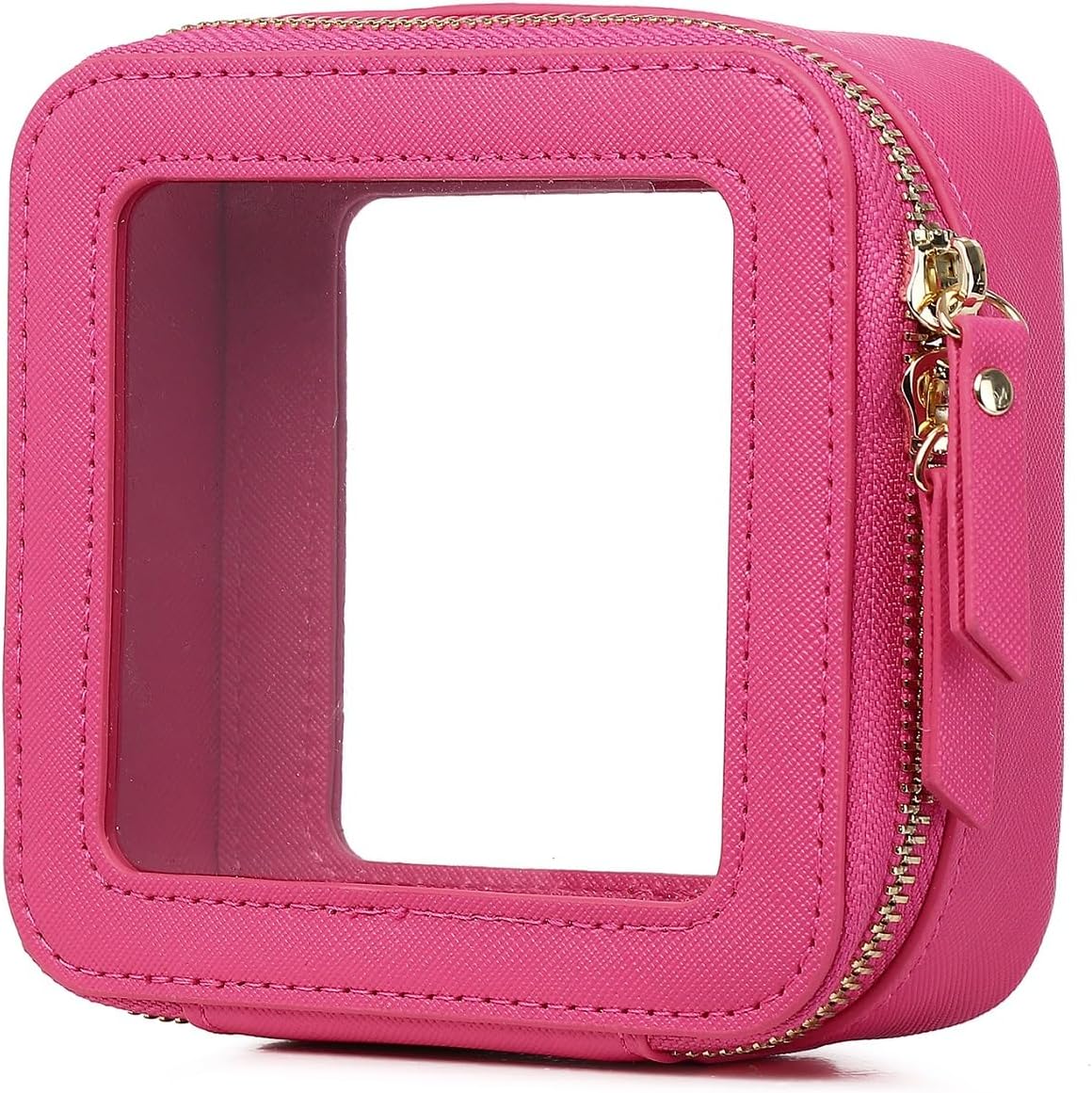 Pinkmik Small Clear Mini Makeup Bag, Fuxia, MINI-1