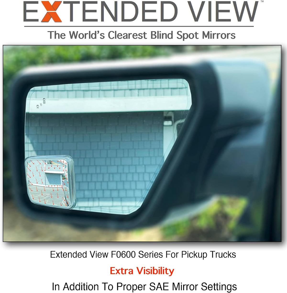 Custom GMC Sierra Blind Spot Mirrors - Compatible With 5th Gen Factory Mirrors With BSM | NXTGEN Extended View (2 Pack)