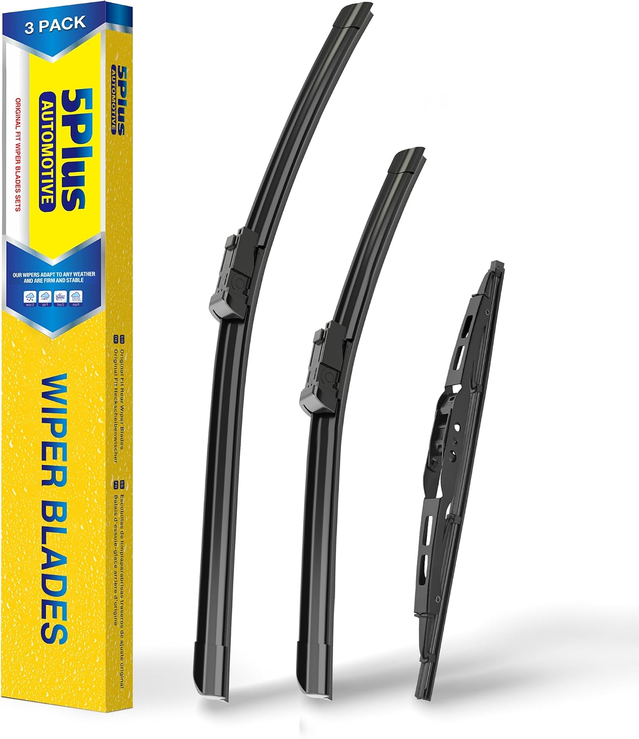5 PLUS Windshield Wipers Replacement For 2013-2021 Buick Encore, 2015-2022 Chevrolet Trax Windshield Wipers, Original Equipment Automotive Replacement Windshield Wiper Blades 26"+14"+10"(3 Wipers)