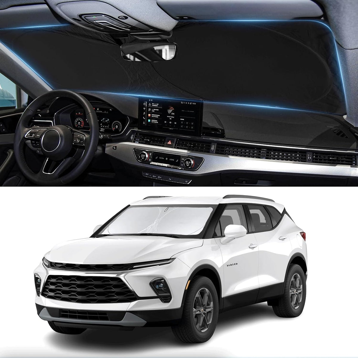 for Chevy Chevrolet Blazer Sunshade Windshield Sun Shade Fit 2019-2026
