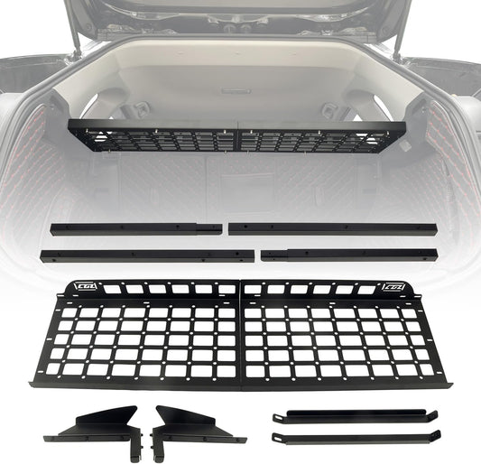 HIGH FLYING for Toyota RAV4 2019-2025 Car Accessories Modular Storage Molle Panel Cargo Shelf Organizer Luggage Carrier Rack Aluminum Alloy (with Split Cross Bar)