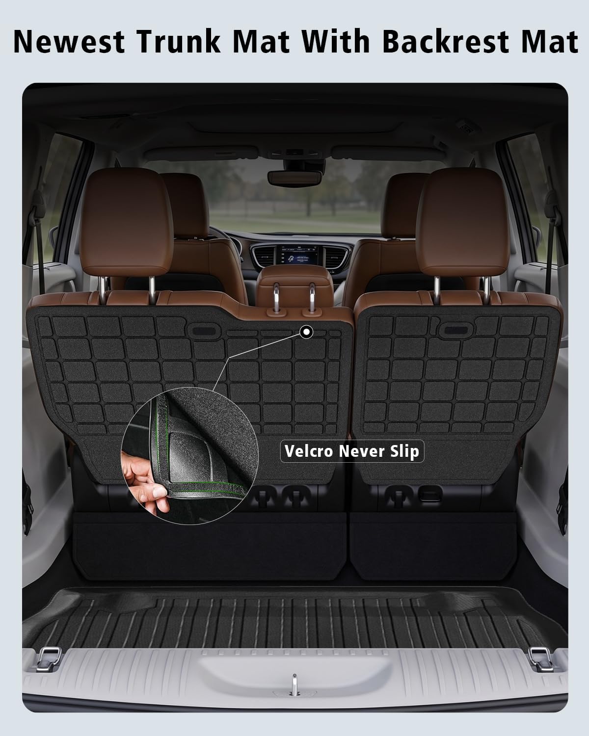 Floor Mats & Cargo Liner & Backrest Mat for Chrysler Pacifica 2017-2026 Gas