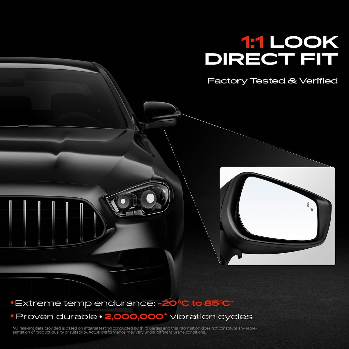 A-Premium Passenger Side Power Door Mirror Compatible with Nissan