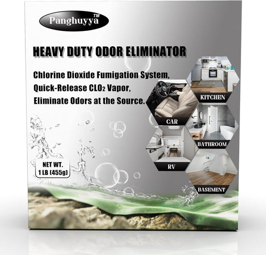 Car Deodorizer Odor Eliminator, Chlorine Dioxide Odor Removal, Fast-Release Clo2 Vapor Eliminate Odor for Car and Home, 100% Without Fragrance or Residue.