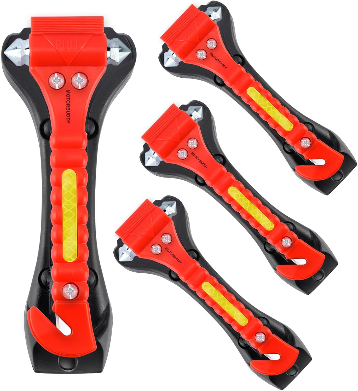 MOTORBUDDY 2-Pack Car Safety Hammer Seatbelt Cutter, Auto Emergency Escape Hammer with Window Glass Breaker and Seat Belt Cutter, Escape Tool for Car Accidents