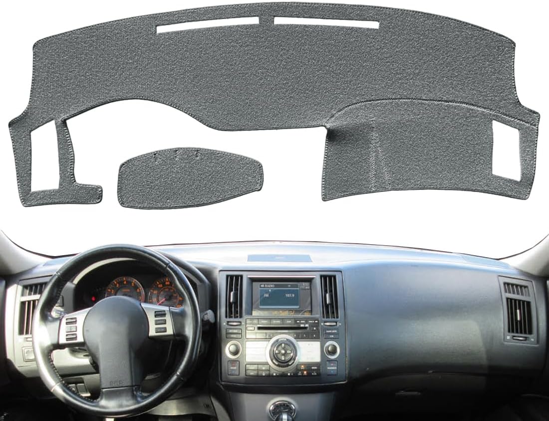 Yiz Dash Cover Mat Custom Fit Infiniti FX35 FX45 2003-2008 (Black) Y40