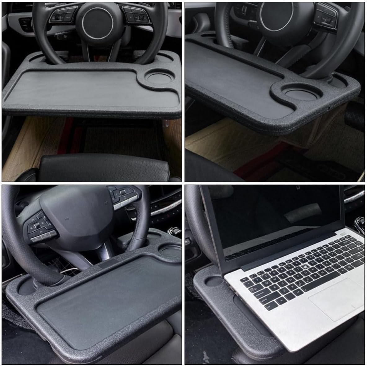 Portable Car Steering Wheel Tray Table for Laptop and Meals