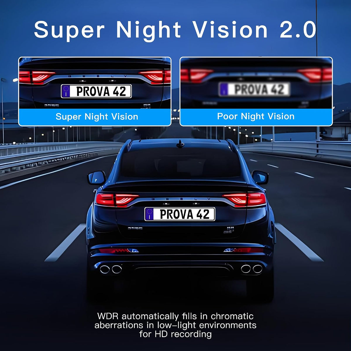 360° 4 Channel Dash Cam Front and Rear Inside