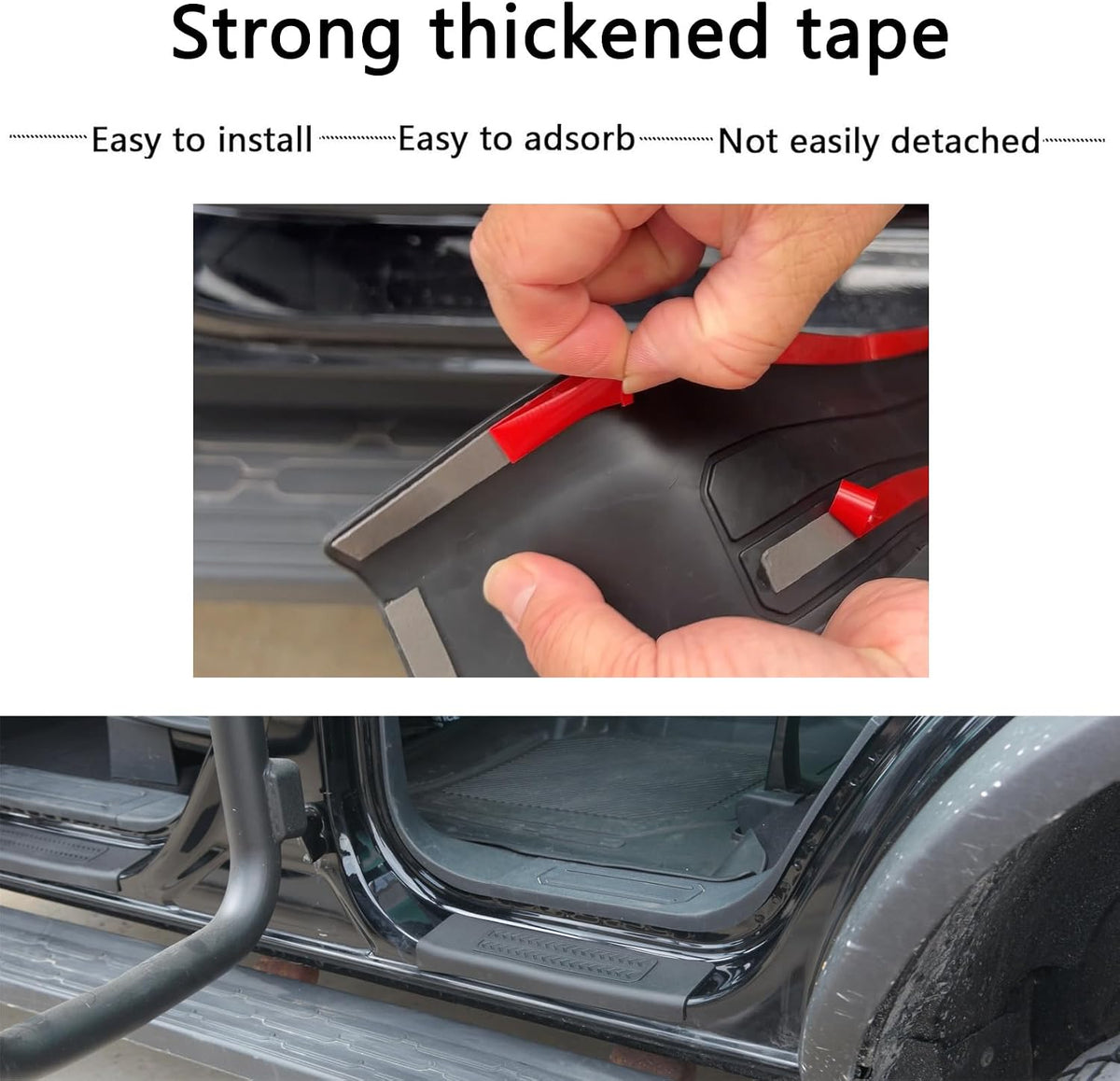 Door Sill Guards Protector TPE Entry Cover for 2021-2025 Ford Bronco 4 Door