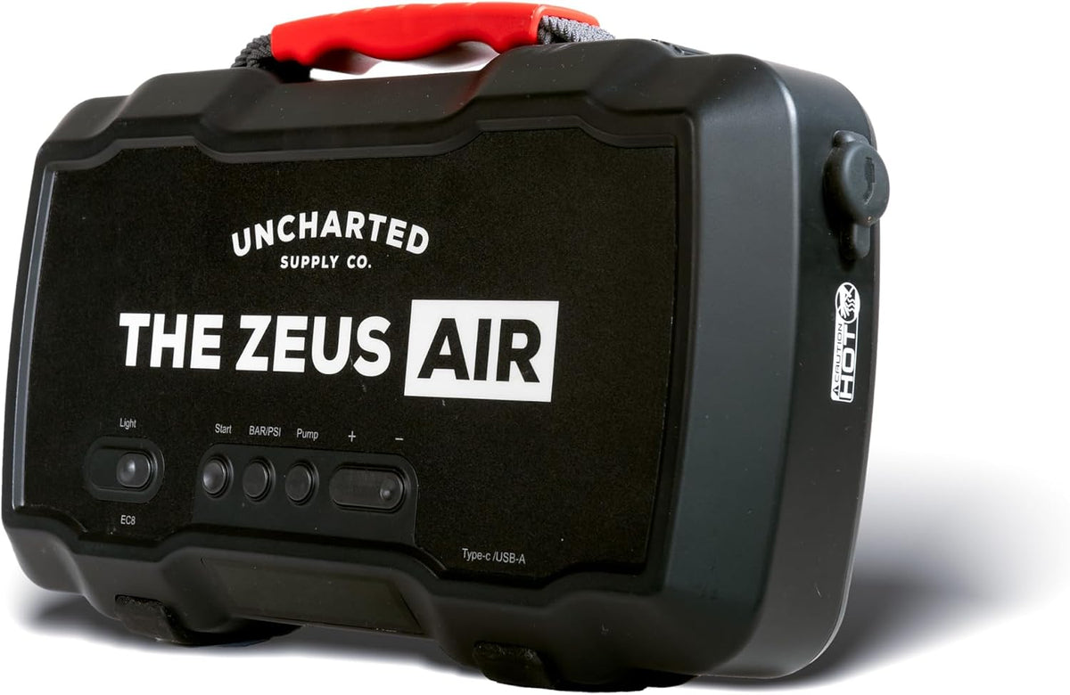 Uncharted Supply Co. Zeus Air, Portable 2000A Jump Starter, 150 PSI Tire Inflator & Compressor, 15,000mAh Power Bank with USB-C Fast Charging & LED Flashlight