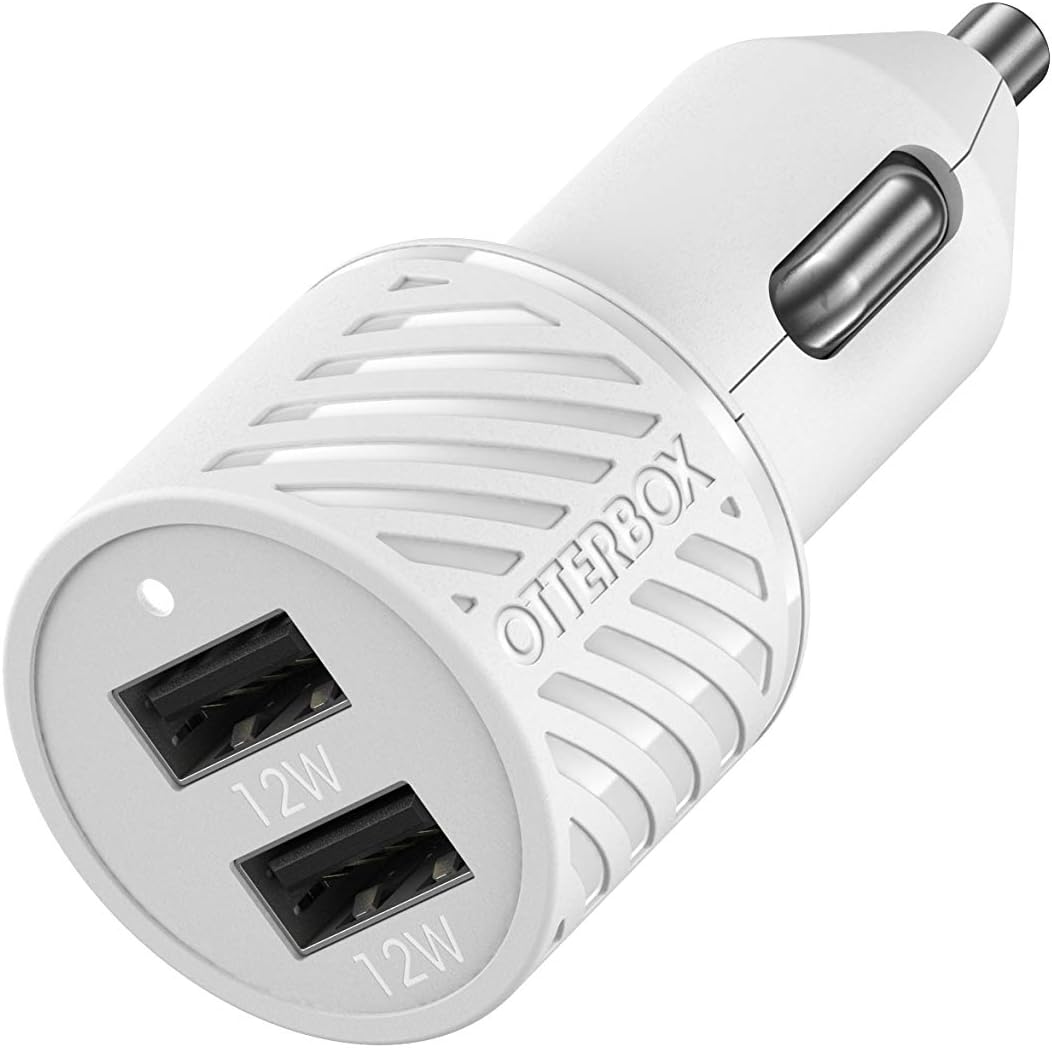 OtterBox USB-A Dual Port Car Charger, 24W Combined - Cloud Dream