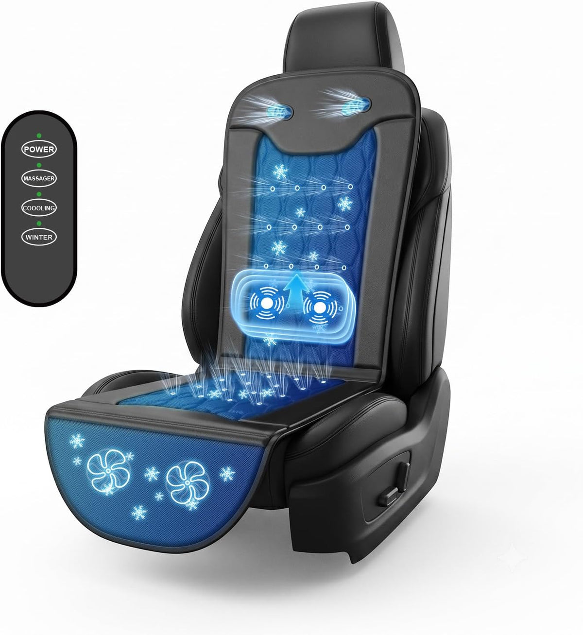 Cooling Car Seat Cover Front Seat, Cooling Car Seat Cushion Back Massager