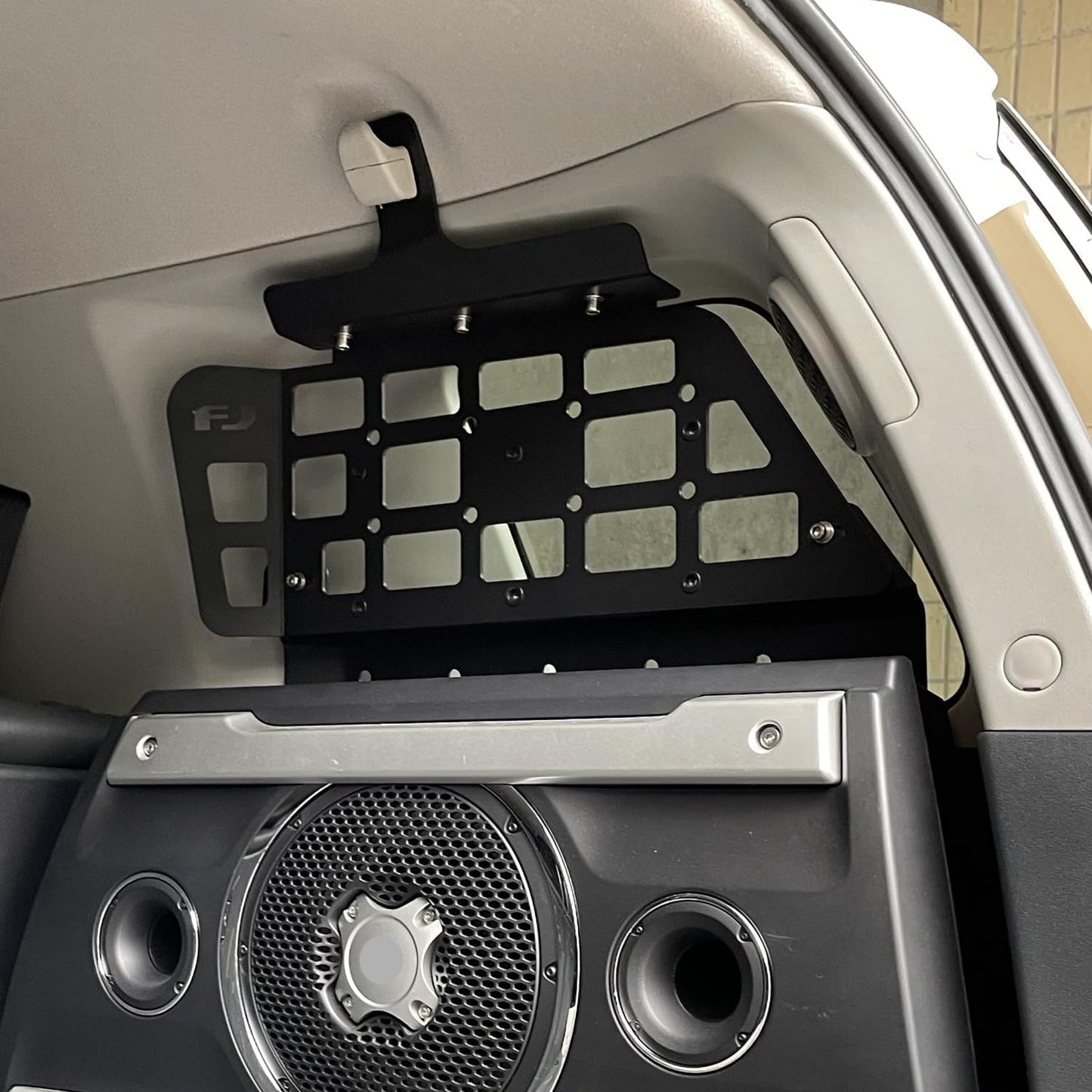 L2R for Toyota FJ Cruiser (XJ10) 2007-2024 Molle Panel Car Modular Storage Panel Shelf Modification Rear Trunk Interior Luggage Storage Carrier Organizer Kit (Side Panel + Trunk Shelf + Storage Boxes)