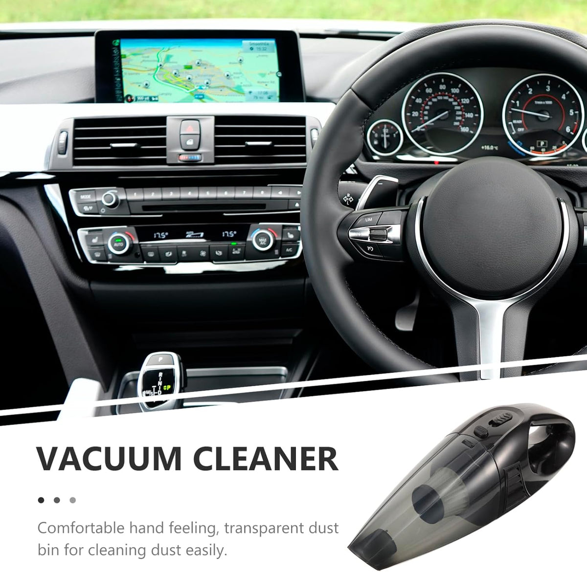 KICHOUSE 12v Powerful Wireless Car Vacuum Auto Vacuum Cleaner for Wet Dry Cleaning Comfortable Handheld Design
